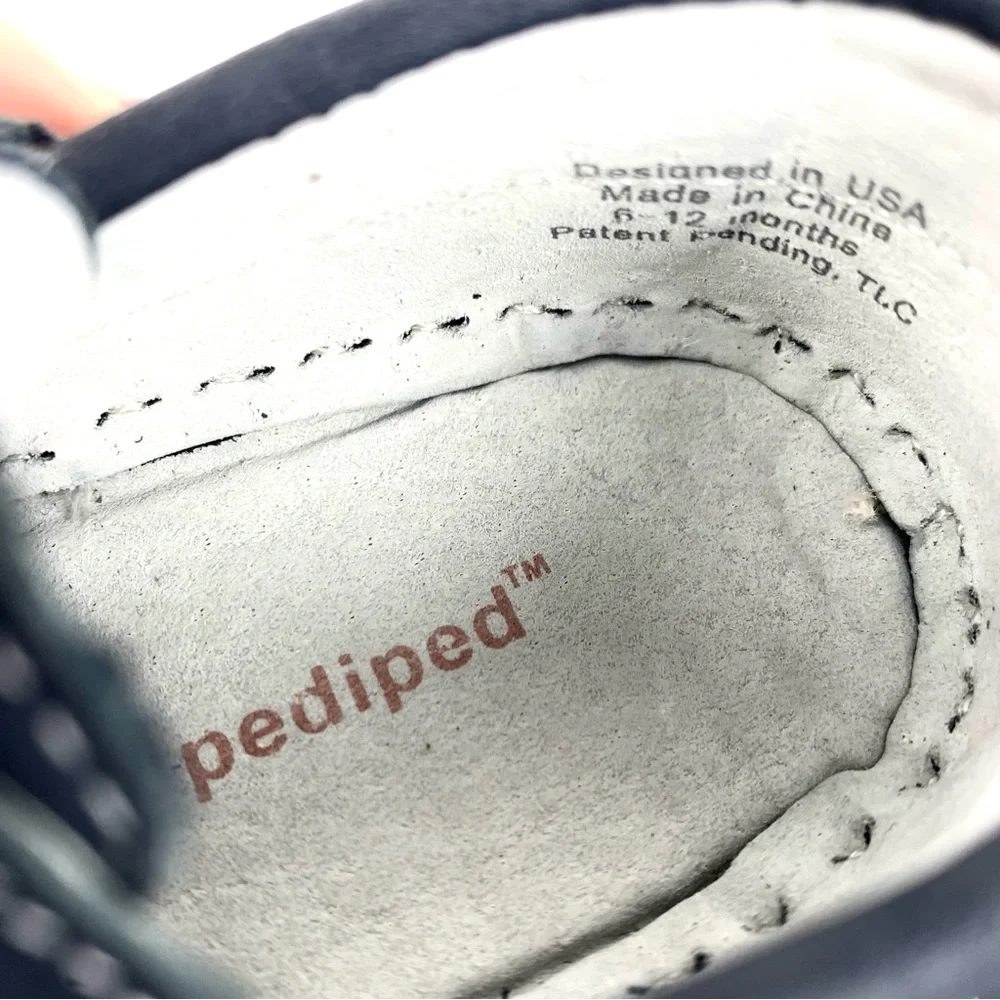 Pediped Infant Navy Moccasin Size 6 - 12 Mo.